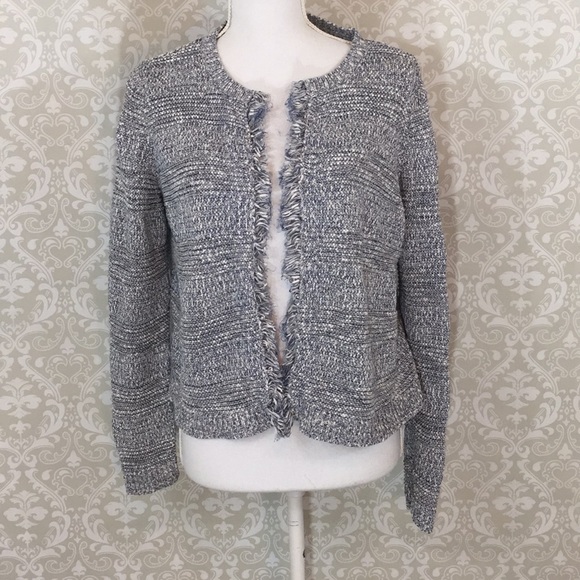 LOFT Sweaters - LOFT Cardigan Fringe Sweater Size L